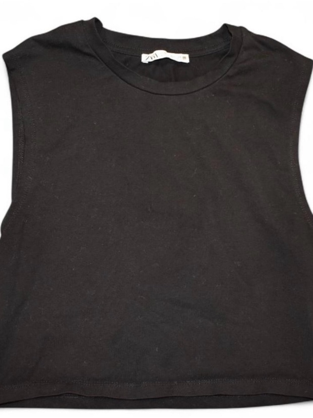 Zara Black Crew Neck Tank